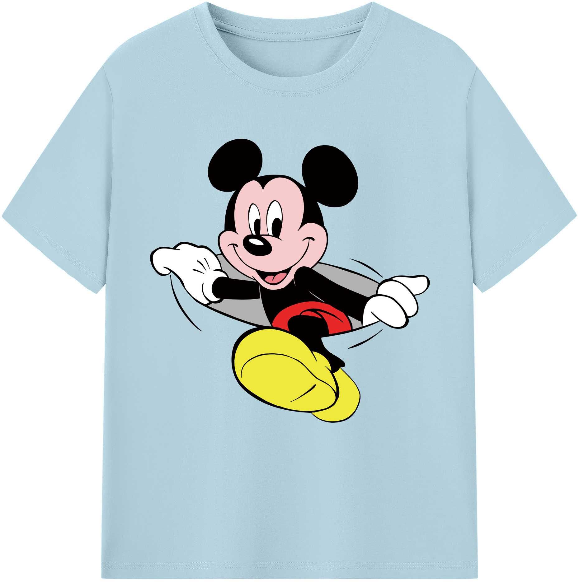 （画像用） ミッキーマウス Mickey Mouse 綿100％半袖Tシャツ（フロントプリント）